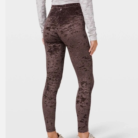 Lululemon H/R leggings Wunder Under, special edition Coffee Press Crushed Velvet - Picture 3 of 13